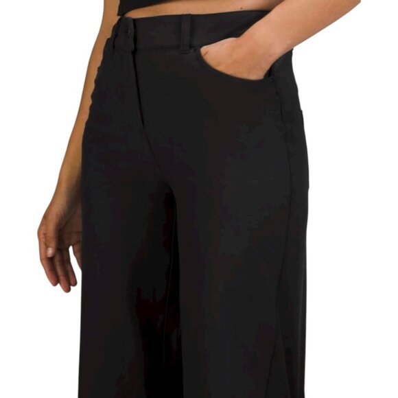 Lululemon City Sleek 5 Pocket High Rise Wide Leg Pants Black - Picture 9 of 12